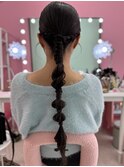 ☆桜木町☆ヘアセット/タイト編みおろしヘア
