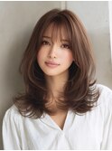 ☆ダークパープルナチュラルショートミルクブラウン髪質改善ボブ