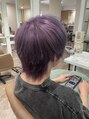 ヘアーディア みどり店(Hair...DiA)&nbsp;派手髪紫。色落ち後も気にならない綺麗な金髪になります！