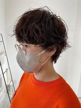 別府ショートボブ顔まわりレイヤーカット髪質改善カラー30代