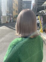 ヘアーデザイン ジェルム(Hair Design germe)&nbsp;ブリーチカラーでパールグレージュ #しのだスペシャル