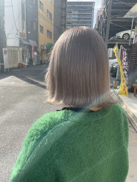 ヘアーデザイン ジェルム(Hair Design germe) ブリーチカラーでパールグレージュ #しのだスペシャル