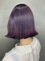 エッジ 下北沢(edge.)&nbsp;艶ラベンダー切りっぱなしボブ