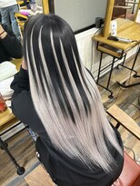 ヘアスタジオワン 藤沢店(HAIR STUDIO ONE)&nbsp;黒髪×エクステバレイヤージュ風