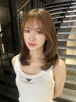 エヌ 大阪梅田茶屋町(enu)&nbsp;海外風顔周りレイヤーカット×ナチュラルブラウン