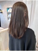 福山人気ロングレイヤーカット艶髪ショコラベージュ簡単巻き髪