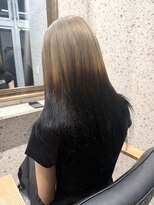 ラニヘアサロン(lani hair salon)&nbsp;ミルクティー×ブラック/デザインカラー/裾カラー/エンドカラー/