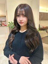 オーバルヘアー(OVAL hair) 透明感グレージュ/ロング/レイヤーカット/顔まわりカット