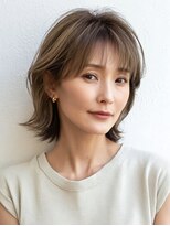 Heart's美人設計と白髪ぼかし専門店 青山表参道店 脱白髪染め/ショートヘア【ハーツ】&nbsp;白髪ぼかし脱白髪染め似合わせショートボブ40代50代60代