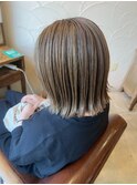 《50代×白髪ぼかし×ナチュラルハイライトベージュカラー》