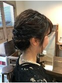 編み込みアップ