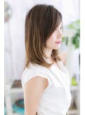 縦長フォルムで小顔◎清楚系セミディb