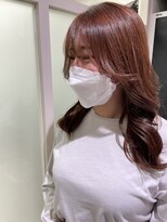 フレーム ヘア ルーム 天王寺駅前店(FRAME hair room)&nbsp;韓国ヘア/暖色系カラー/前髪あり/フェザーバング