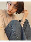 ショートカット　ショートボブ　前髪カット　大人かわいい