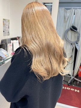 テトラ バイ ネオリーブ 横浜西口店(tetra by neolive) ★ブリーチ一回のブロンドベージュ