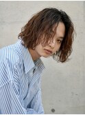 メンズボブウルフメンズロングミディアムレイヤーメンズパーマ