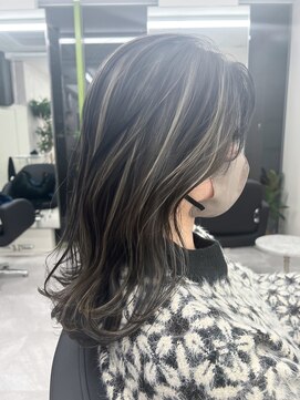 アルドーレフィエロ シンサイバシ(Ardore fiero shinsaibashi) コントラスト極ハイライト☆オリーブグレージュ