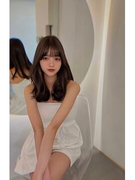 ノク(nok) ウォニョンミディアム_オリーブベージュレイヤーカット