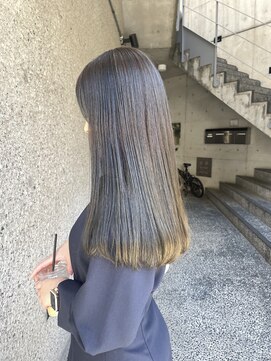 メゾンアクア 表参道(Maison ACQUA) ◎ブリーチなし透明感カラーオリーブベージュアッシュグレージュ