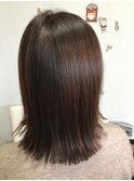 細い髪の方にはこれ！切りっぱなしボブとイヤリングカラー！