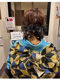短くてもできる！ツイン団子♪和装ドレスお呼ばれ成人式卒業式