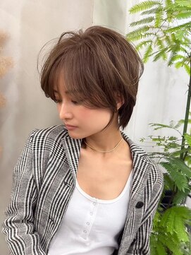 ギークス(GEEKS) 【GEEKS渋谷】ショートウルフ/春カラー/くすみベージュ/20代30代