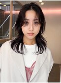 くびれヘア/顔周り/韓国/ボブ/レイヤーカット/前髪/カラー/新宿
