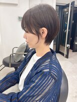 メルバイグラフ 梅田(mel by GRAFF) ショートカットxひし形ショートボブ×前髪あり20代30代40代