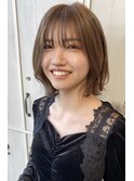 レイヤーボブ ×  マロンベージュ