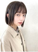 カーキボブ8/池袋美容室/髪質改善カラー/白髪ぼかし/縮毛矯正