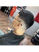 ゴートファミリー 川口(G.O.A.T FAMILY)&nbsp;フェード　ラフクロップ　一本ライン