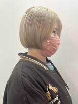 デート 下北沢(DATE) 下北沢ハイトーンカラーホワイトブロンド髪質改善ケアブリーチ◆