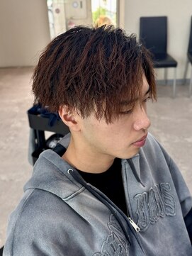 スウェル 稲毛店(Swell) MEN’S HAIR/ブルーブラック/フェザーパーマ/稲毛駅