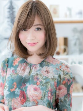 カバーヘア 上尾西口店(COVER HAIR) 大人かわいい斜めバングくすみベージュロブc7上尾20代30代40代