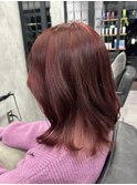 艶めくレッドブラウン×外ハネボブ