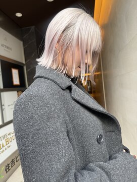 エゴル ナゴヤサカエ(ENGOL NAGOYA SAKAE) 坂野貴哉/ホワイトベージュ/ハイトーンカラー