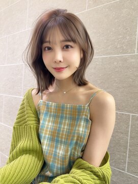 サンド 名古屋(sand) ボブ/レイヤーカット/髪質改善/ウェットヘア/オリーブベージュ