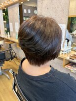 美容室 ココロ(Co Co Lo)&nbsp;艶ブラウンの丸みショートボブ