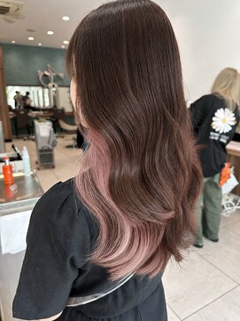 アッシュ 豊田店(Ash) 【インナーカラー】ピンクベージュ