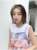 フェイスフレーミングインナーカラーイヤリングカラーハイトーン