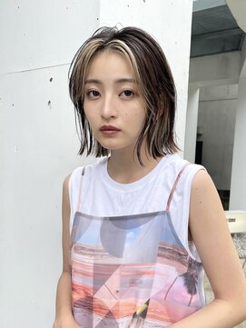 サンク 原宿 表参道(cinq) フェイスフレーミングインナーカラーイヤリングカラーハイトーン