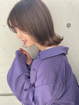 アトリエ フェム(atelier.fem)&nbsp;外ハネボブ×ツヤ×透け感ブラウン