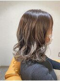 大人女性◆艶レイヤー前髪ピンクベージュ 髪質改善 縮毛矯正