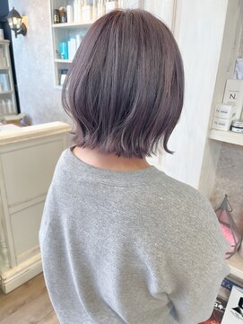 キャアリー(Caary) 福山人気caaryダブルカラー透明感ラベンダーグレージュ外ハネ