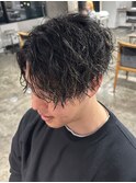 ツイストスパイラルパーマスパイキーショートメンズパーマ