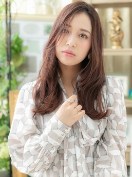 カバーヘア ブリス 上尾西口店(COVER HAIR bliss) 大人かわいいセンターパートアッシュピンクh3上尾20代30代40代