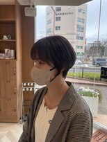 アース 三田南ウッディタウン店(HAIR&MAKE EARTH)&nbsp;20代30代40代抜け感ショートレイヤーミルクティベージュ