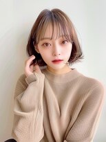 クラン 岡本(Chlan)&nbsp;くすみベージュ★ナチュラルワンカールボブ