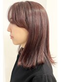 【松戸店　アイダ】ブリーチ無しピンクブラウン暖色カラー