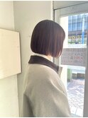 丸みボブ おさまりボブ ベージュカラー